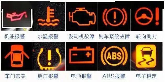 汽车告警灯及标志常见告警灯含义解析及标志图示